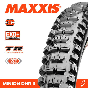 Maxxis Tyre Minion DHR II 29 X 2.40 WT 3C Grip EXO+ TR Fold 60TPI E-25